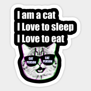 I am a cat Person Sticker